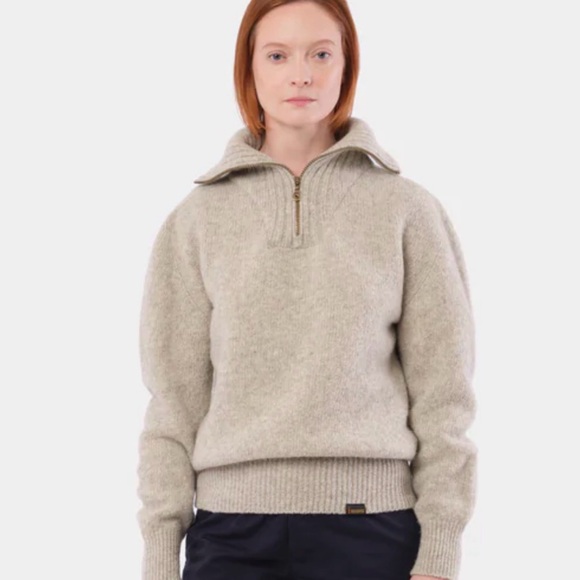 Le Laboureur Sweaters - La Laboureur Women's beige Turtleneck Sweater